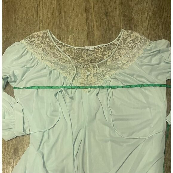 Miss Elaine XL Vintage Union Made Light Blue Robe with Pockets - Picture 7 of 8